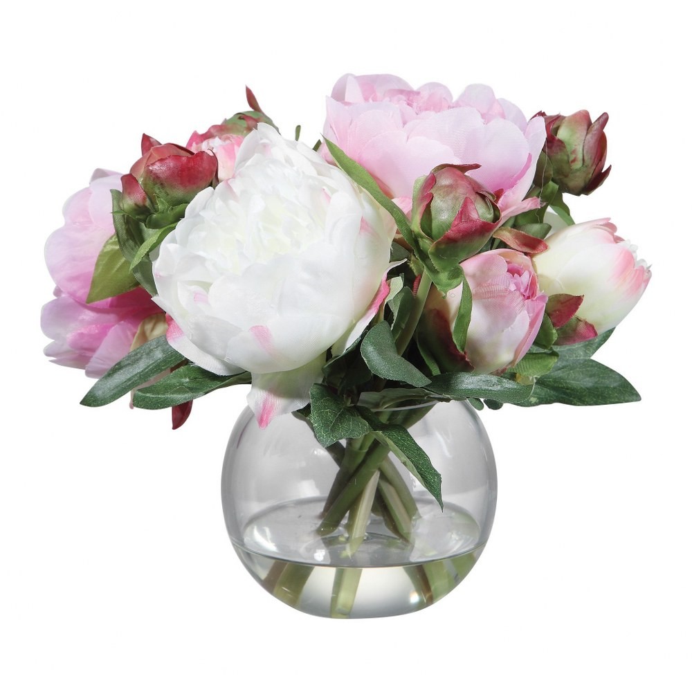 Aspen Loke – 10 inch Peony Bouquet – 10 inches wide by 10 inches deep – Decor –