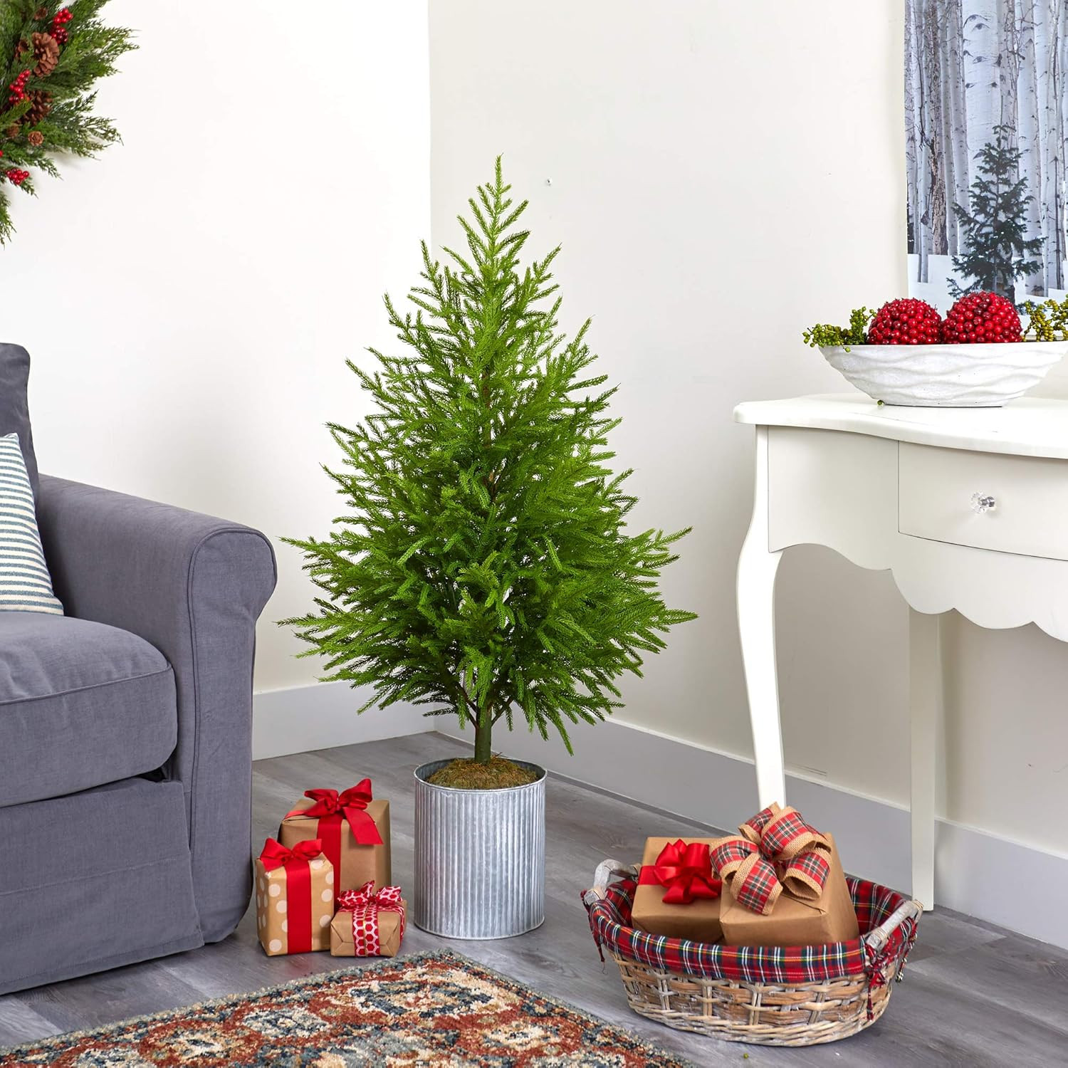 49″ Norfolk Island Pine Artificial Tree – Natural Look, Perfect for Home Decor