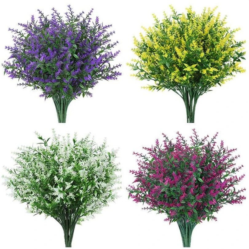 Artificial Lavender Flowers Plastic Fake Plants Home Wedding Garden Decor 36cm