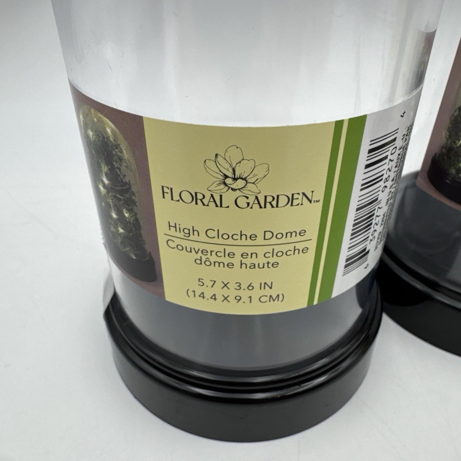 3 Lot Floral Garden High Cloche Dome Acrylic Display Case Home Decor 5.7×3.6