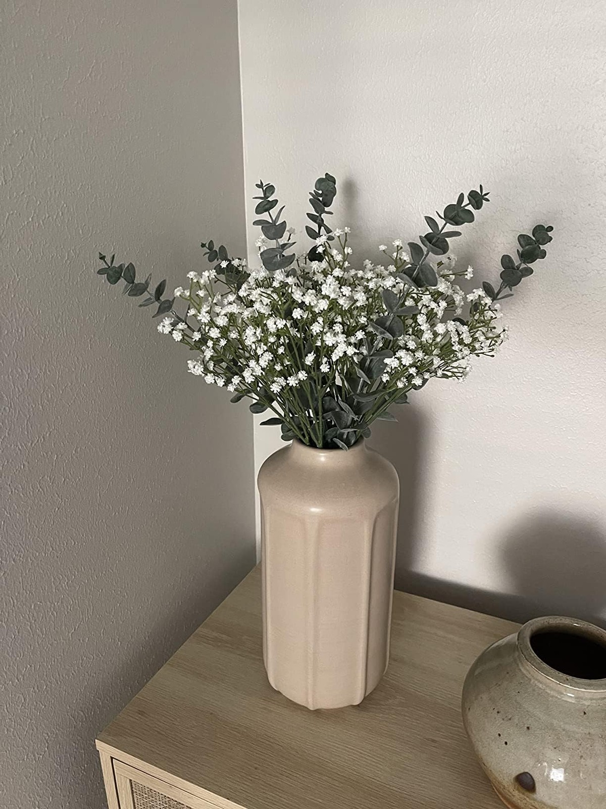 18pcs Babys Breath Artificial Flowers Fake Eucalyptus Leaves Flowers Bouquet …