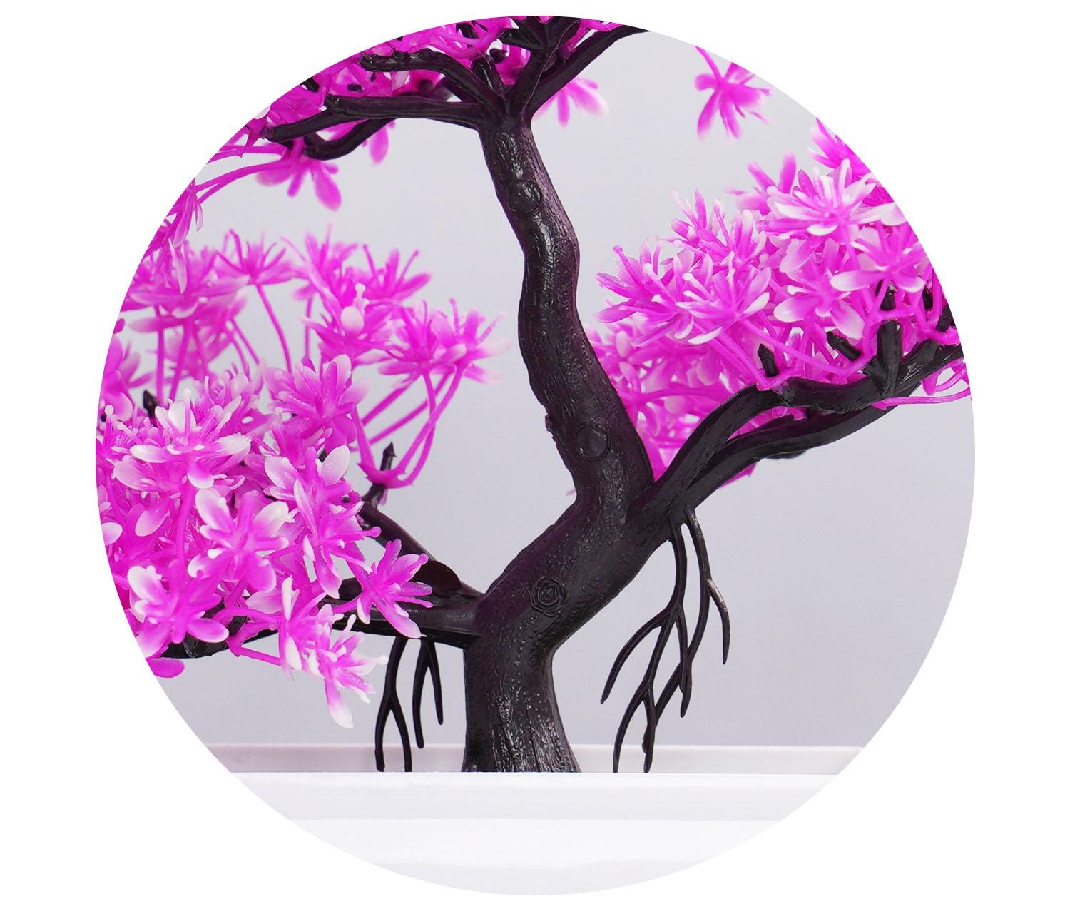 Artificial Bonsai Tree Potted Plant Fake Flowers Home Garden Hotel Table Decor