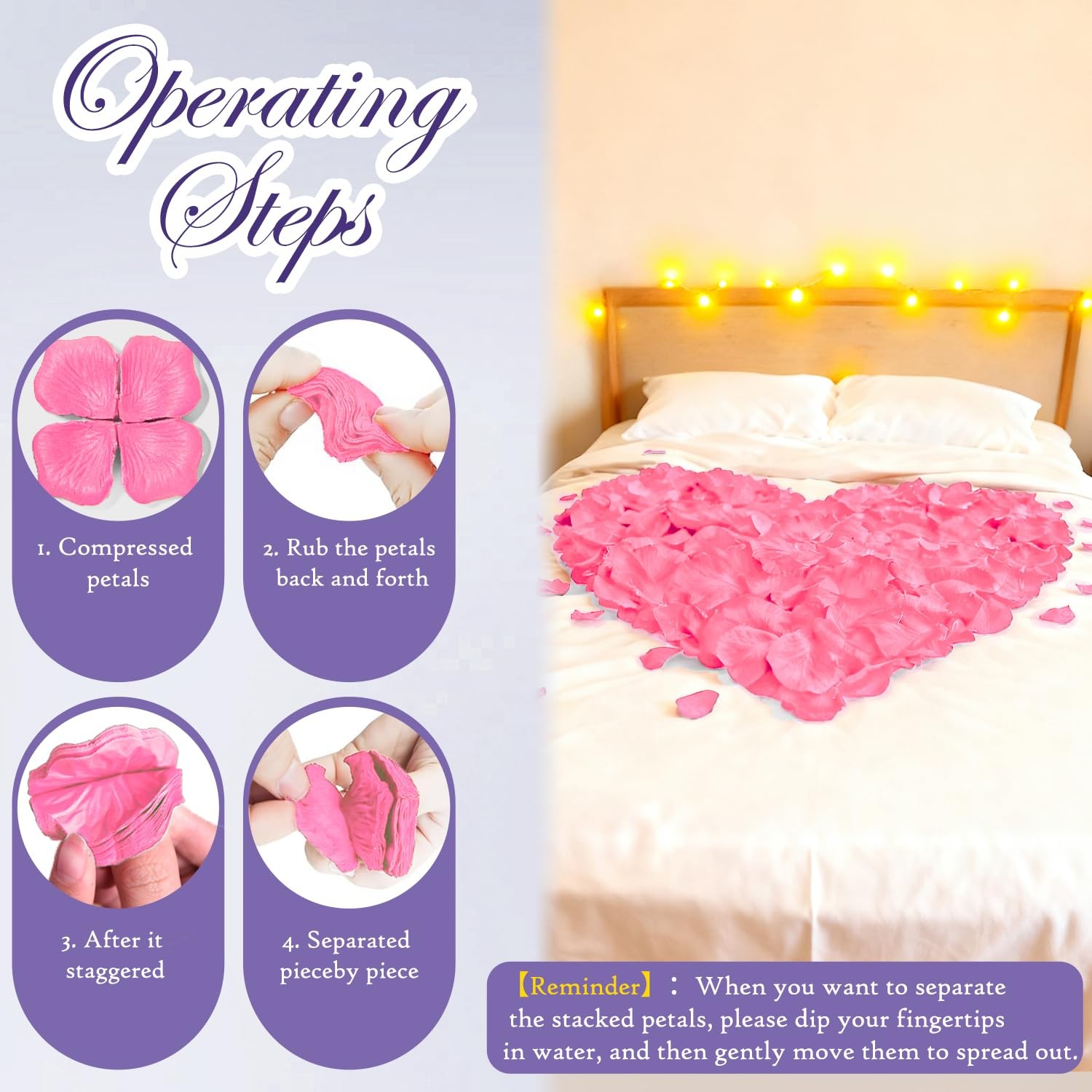 2400 Pink Rose Petals,Artificial Roses Petals for Valentines Day,Romantic Nig…
