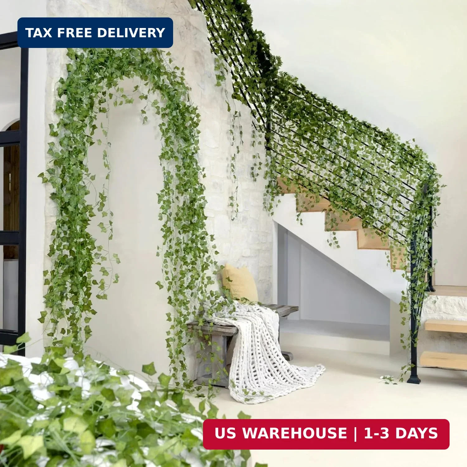 24 Pack 168Ft Artificial Ivy Fake Vines,Ivy Garland Greenery Garland Fake Hangin