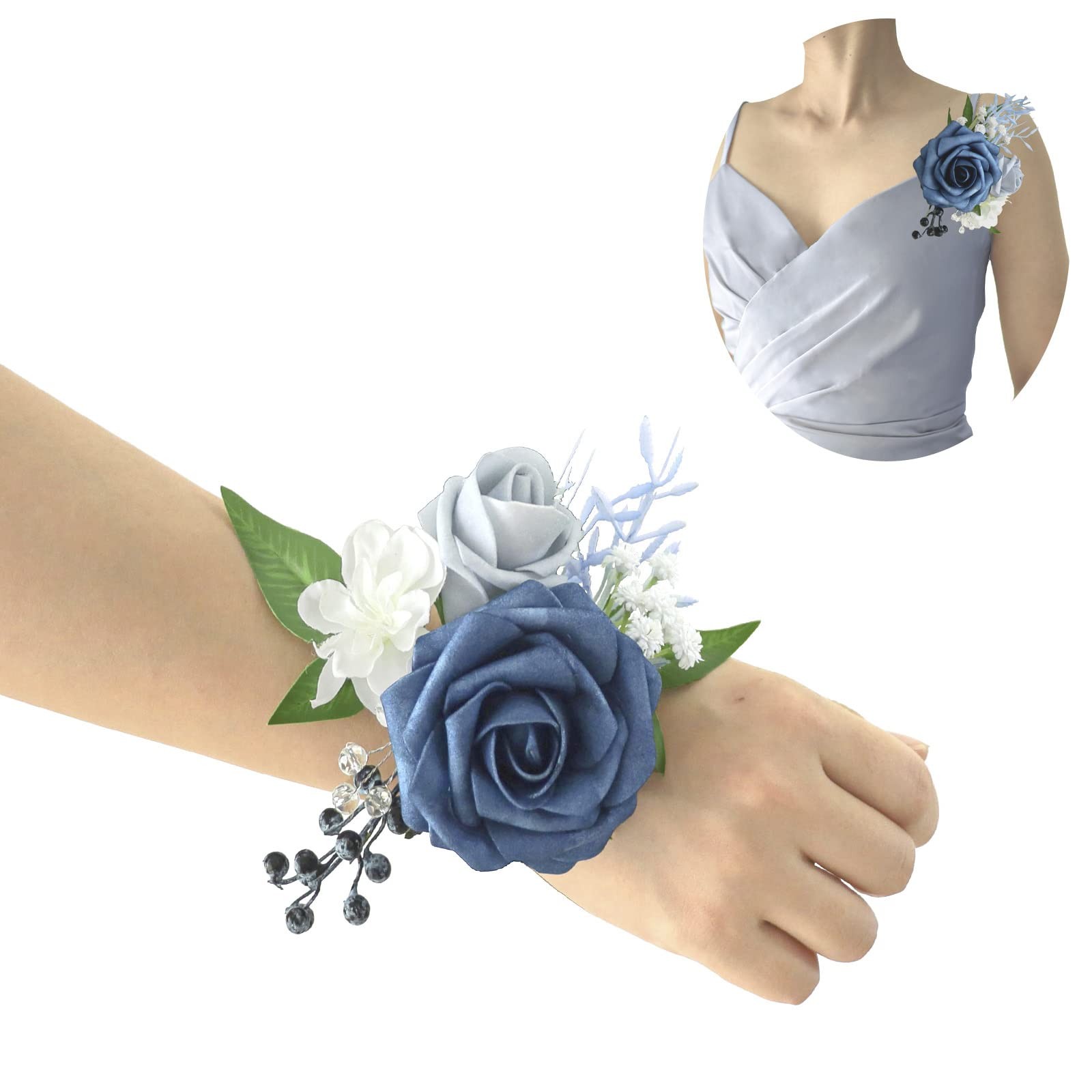 Set of 6 Bridesmaid Corsage for Wedding Flowers Shoulder Corsages Bridesmaid …