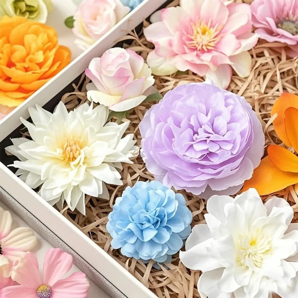 20/52Pcs Random Mix Artificial Flowers Silk Fake Flowers for Home Room Decor DIY