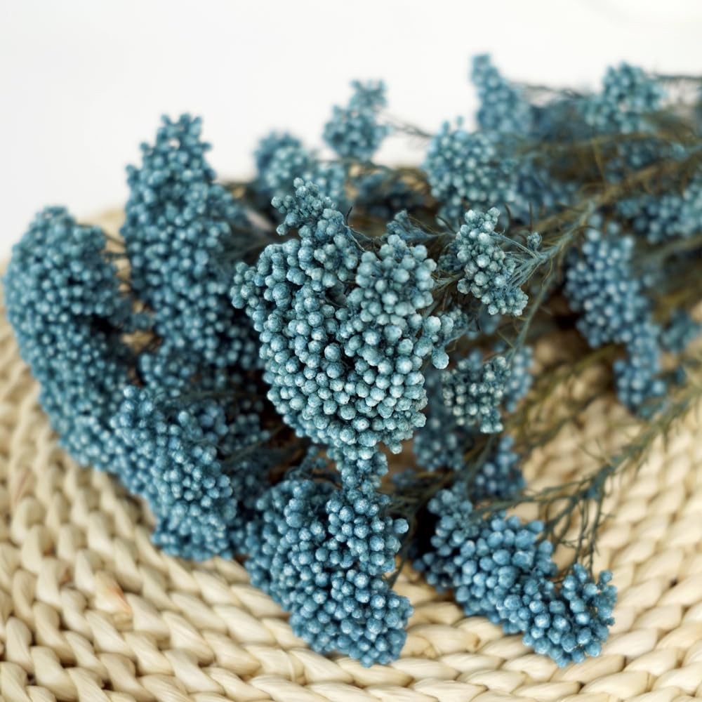 Ocean Blue Natural Preserved Millet Flowers Dried Bouquet Arrangements