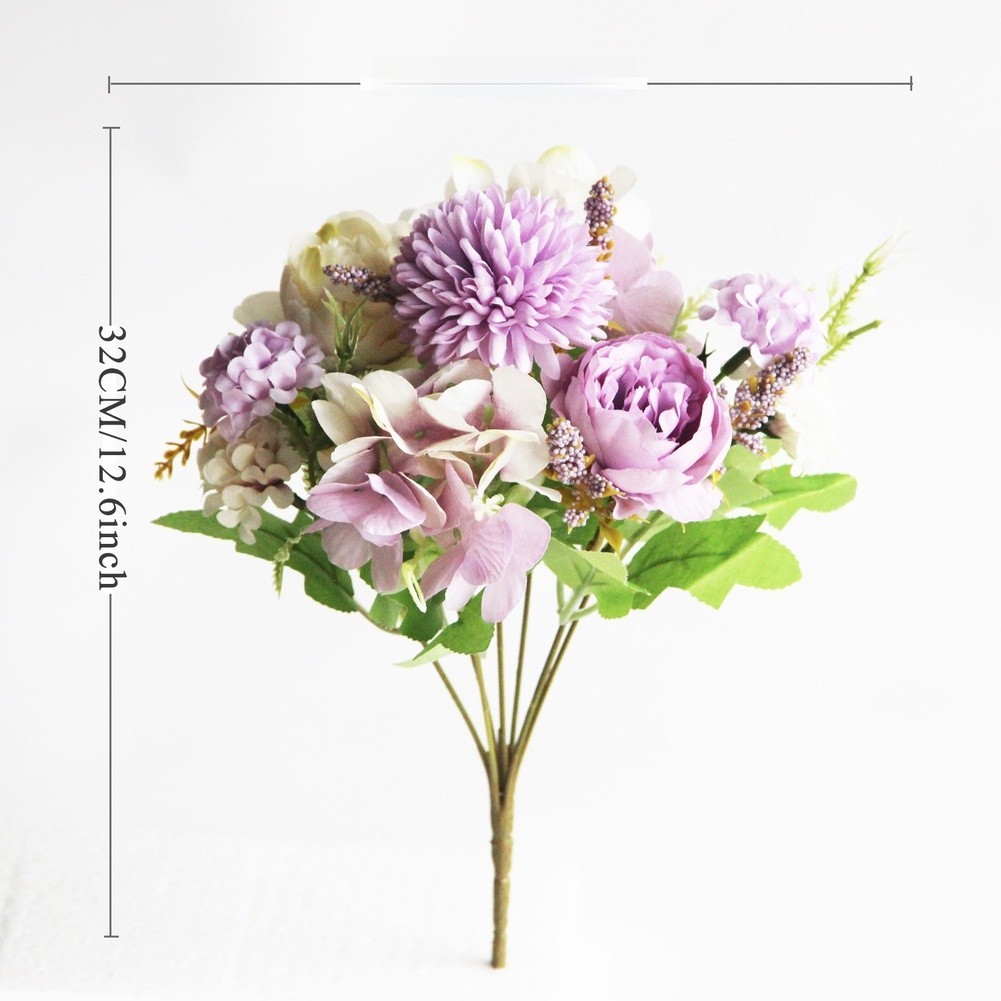 Nordic Style Artificial Silk Flower Bouquet for Wedding Home Decoration