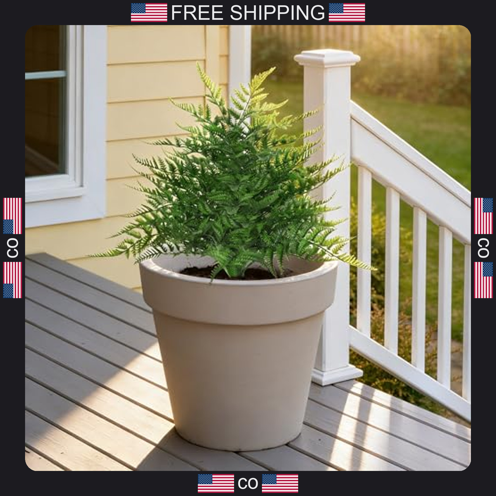 Artificial Fern Topiary Balls 24-Inch Outdoor Indoor Decor