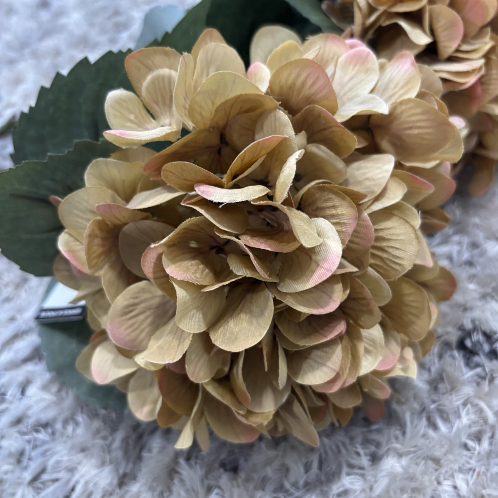 24pc Faux Floral Stem Lot Hydrangea Sunflower Eucalyptus Neutral Decor Bloom