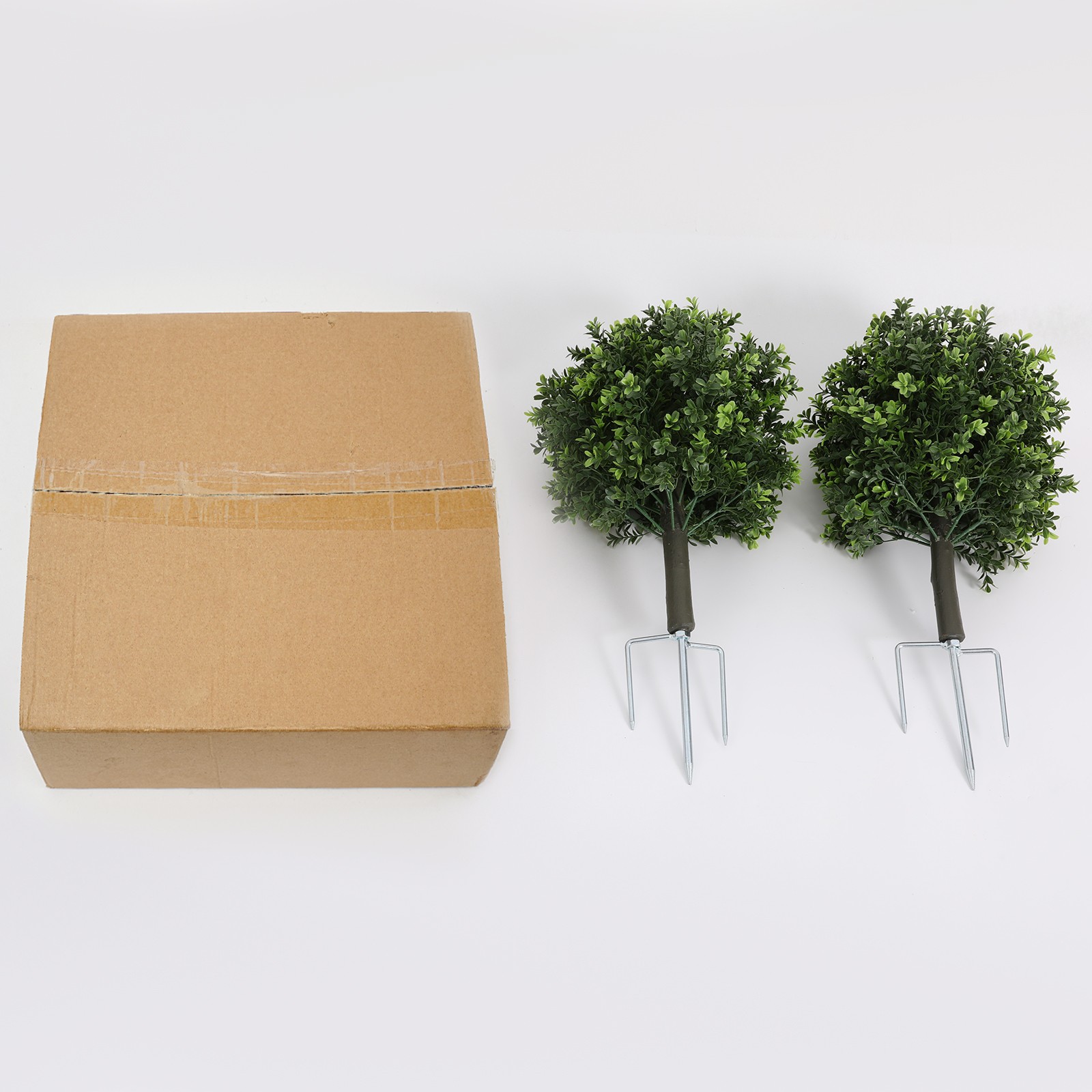 2 pcs 55.88cm Artificial Shrubs for Front Porch Garden Yard & Balcony Decor