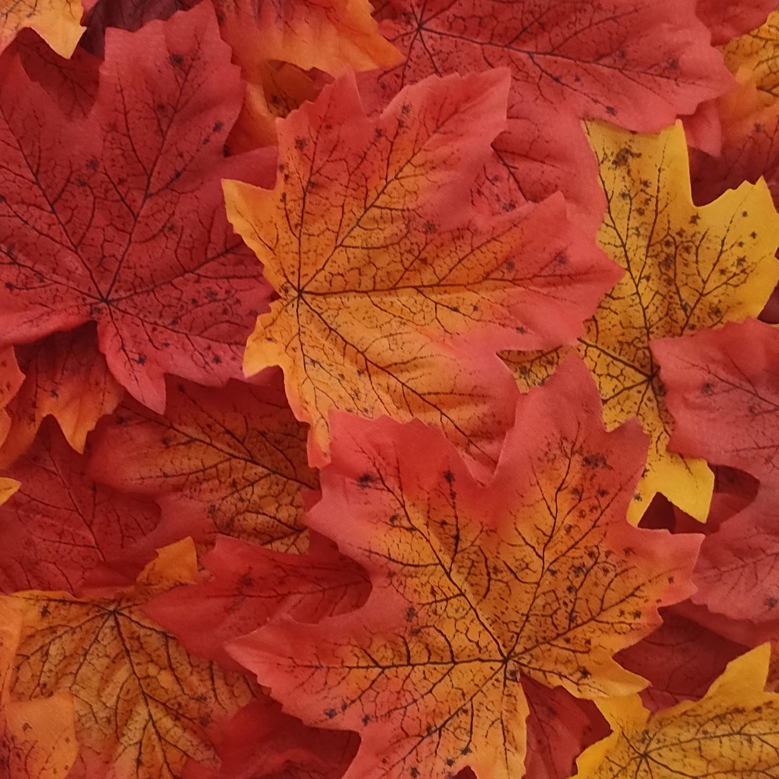 4.73”Artificial Fall Leaves for Decoration,1.6 LB Assorted Fall Blade Odorle…