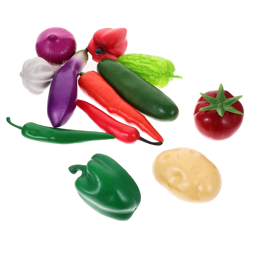 12Pcs Artificial Foam Vegetable Model Set Assorted Colors for Party Decor