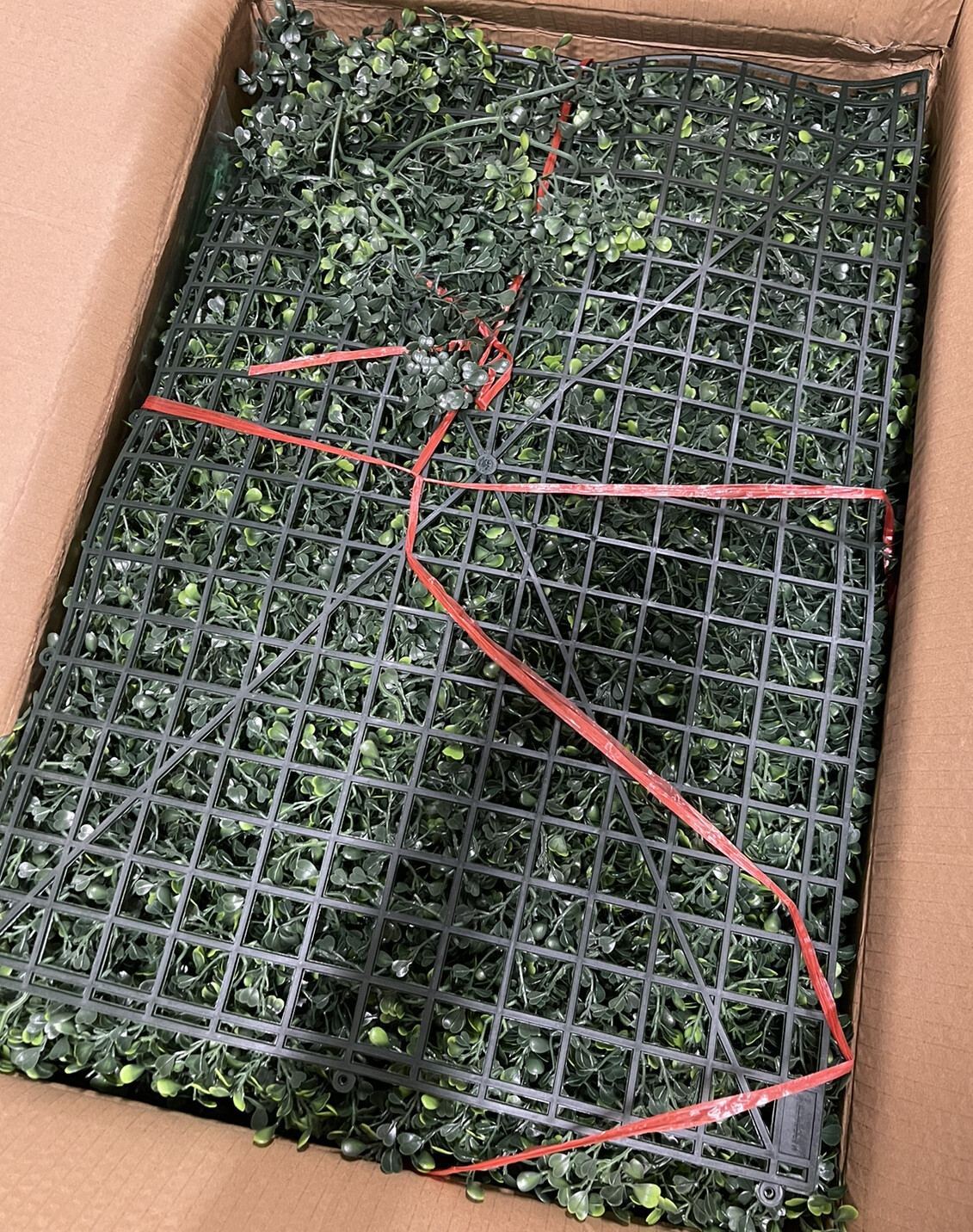 12 Packs Grass Wall Boxwood Panels 24″ x16″ Artificial Green Topiary Hedge Plant