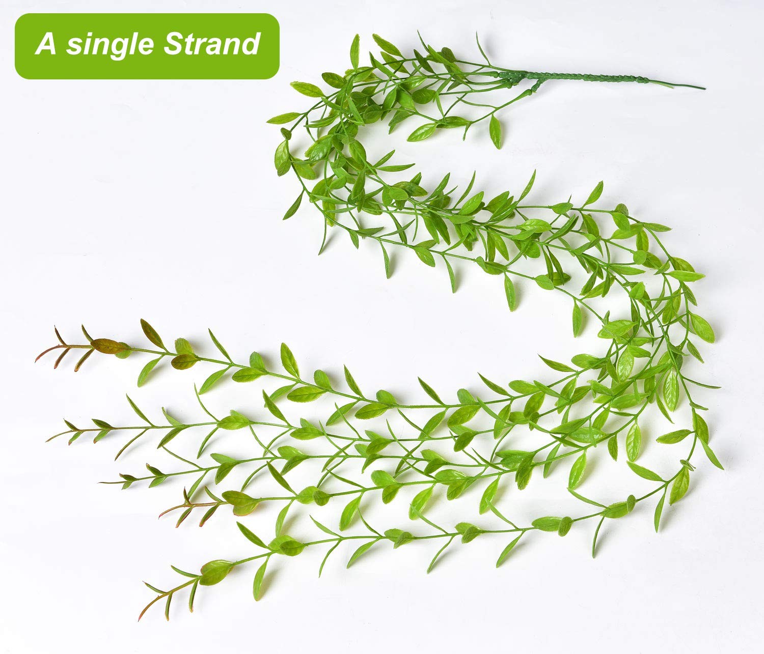 12pcs Artificial Vines Fake Greenery Garland Willow Leaves with Total 60 Stem…