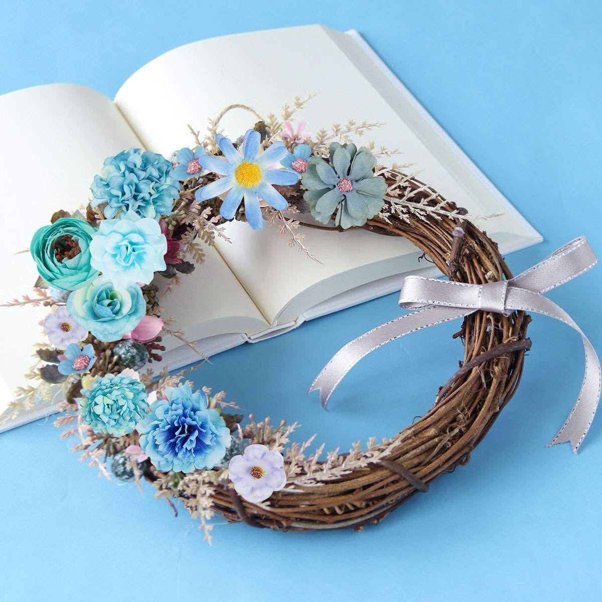 20Pcs Pop Silk Artificial Fake Rose Flower Heads Bulk Craft Wedding Party Decor