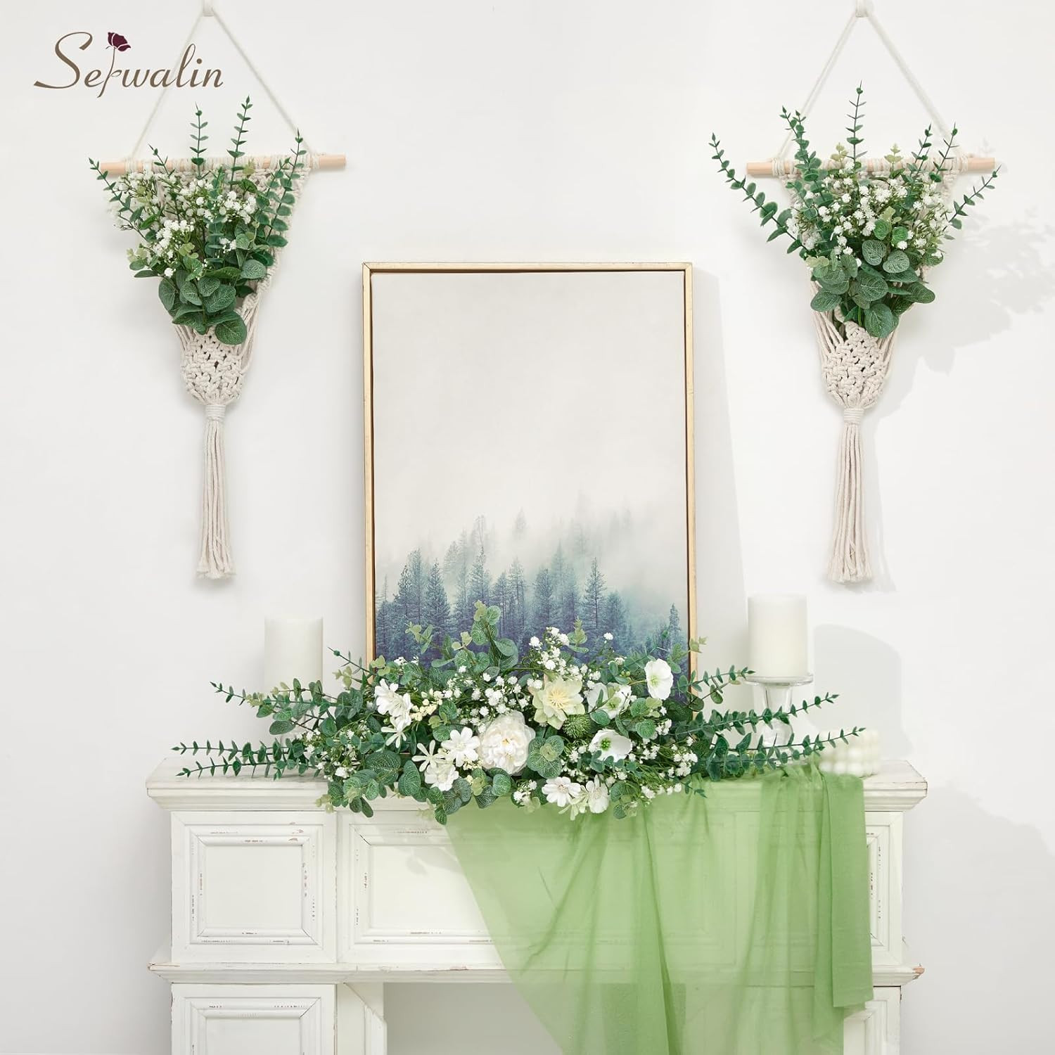 100 Pcs Mixed Artificial Eucalyptus Stems,Babys Breath Artificial Flowers Bulk w