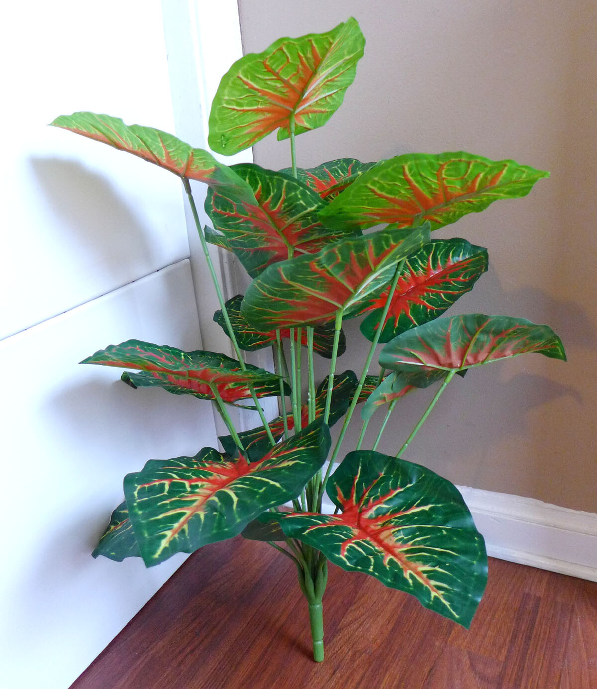 Artificial Fake Plants 20″ Height Bush Tree Home Decoration (18 Large Leaves)