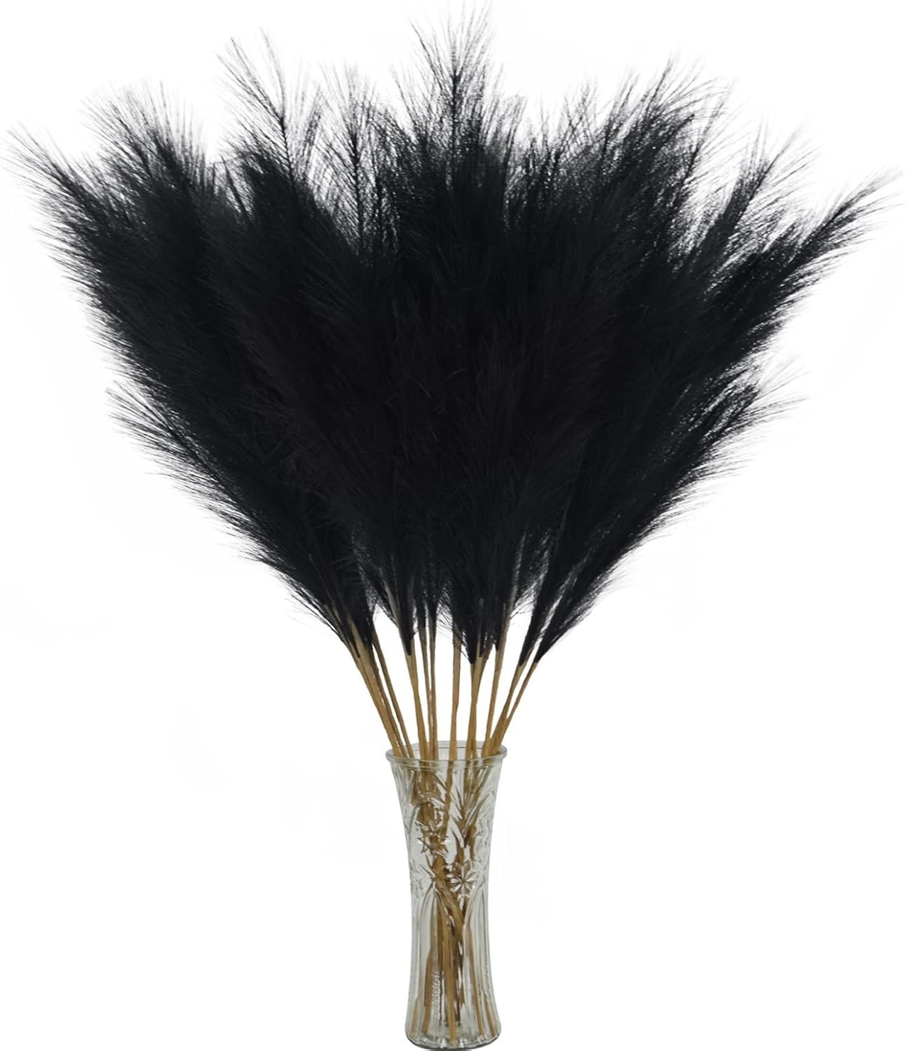 8 PCS Faux Pampas Grass Decor 38″/3.1FT Tall Fake Pompas Floral Large Artific…