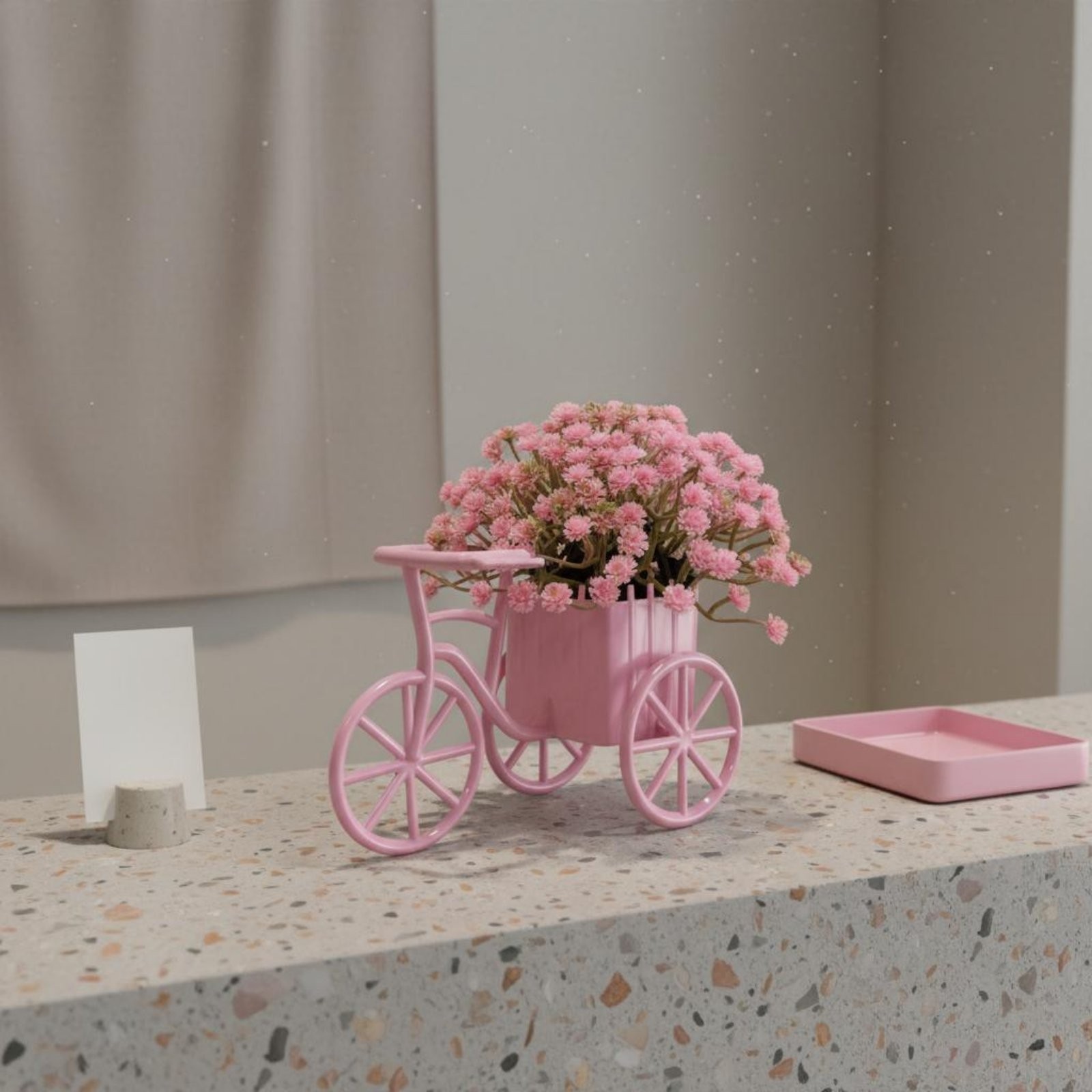Artificial Flower Three-Wheeled Flower Display Desktop Display Mini