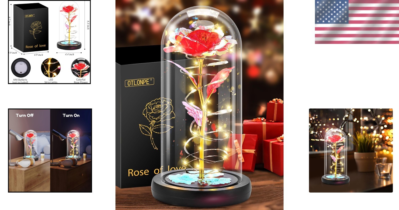 Everlasting Light-Up Glass Rose – Perfect Gift for Mother’s Day & Anniversaries