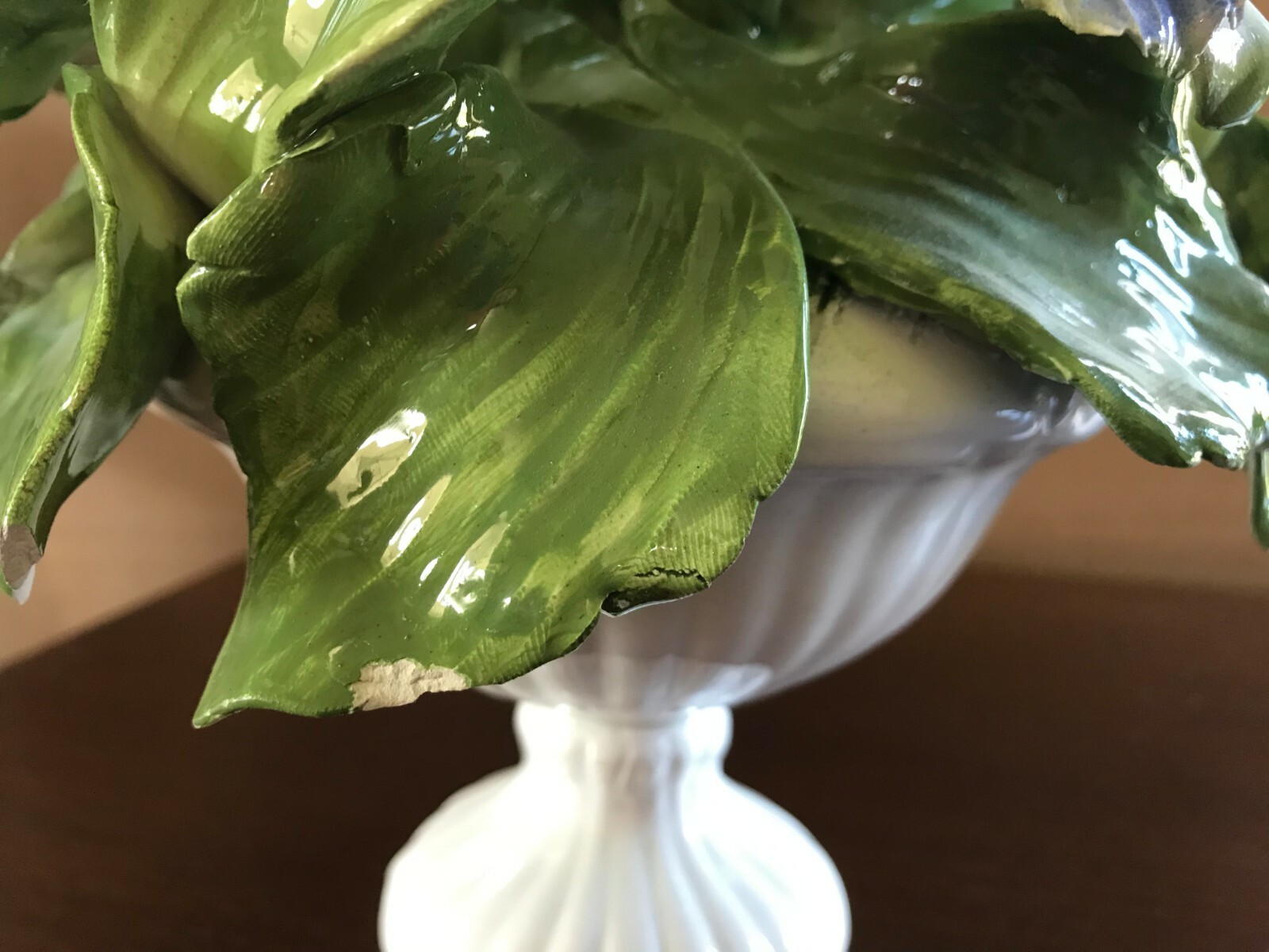 porcelain enamel floral centerpiece