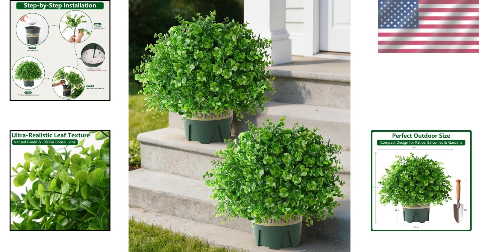 Elegant 14-Inch Potted Boxwood Topiaries – UV-Resistant Greenery for Any Space