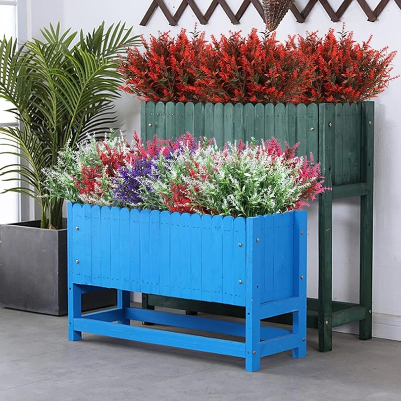 Artificial Lavender Flowers Plastic Fake Plants Home Wedding Garden Decor 36cm