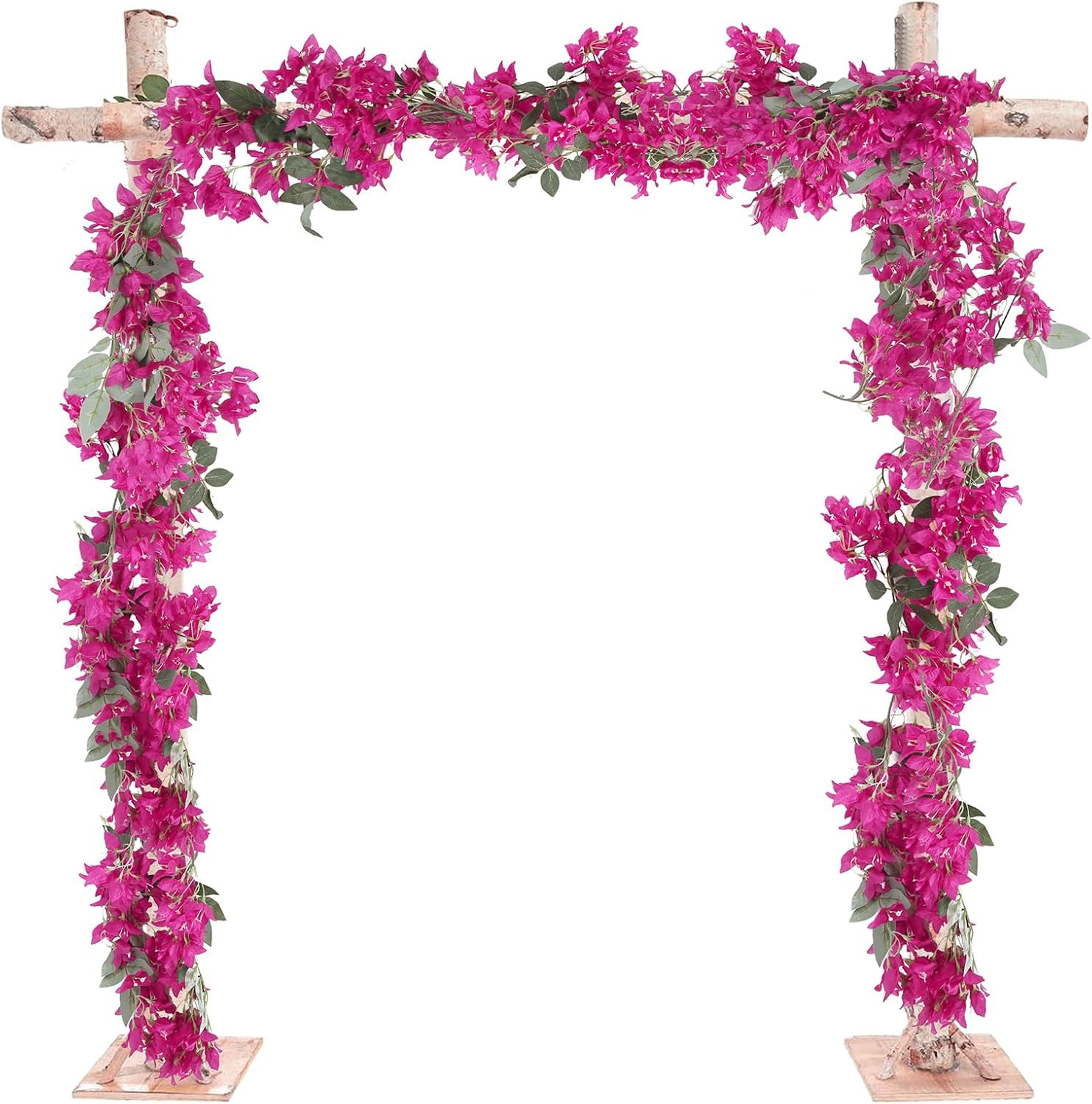 5.9 Ft Artificial Bougainvillea Flowers Garland 2PCS Fake Silk Bougainvillea Vin