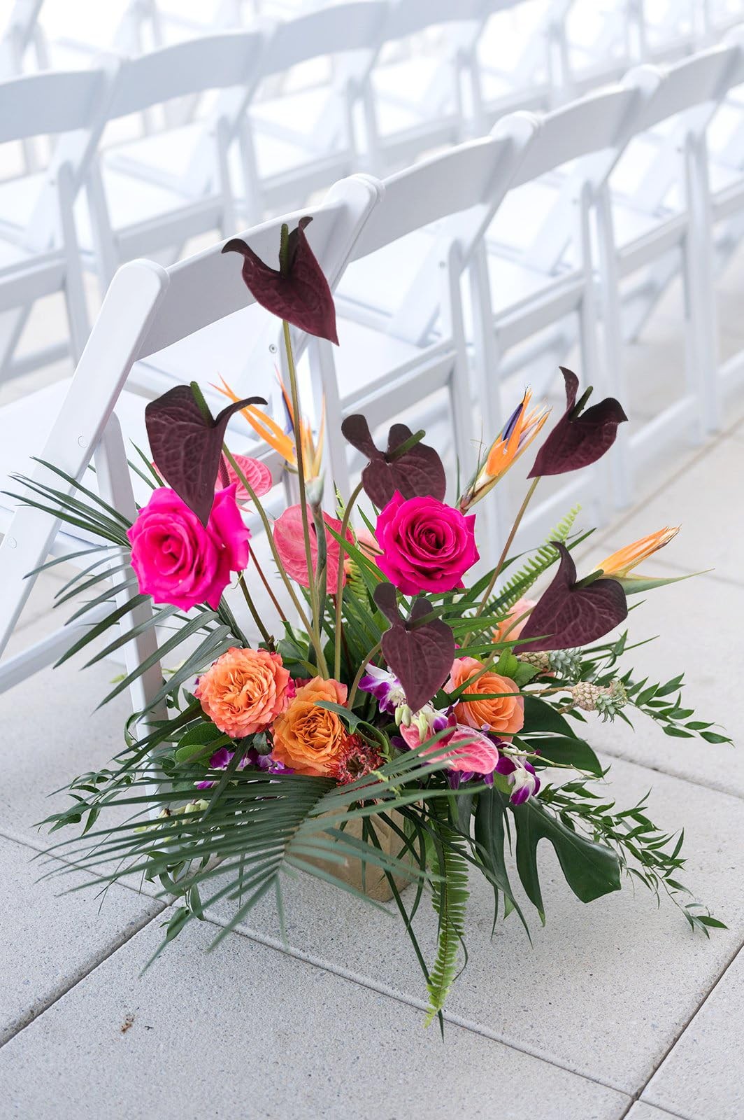10pcs Burgundy Anthurium Artificial Flowers, 23.6″ Burgundy Flowers Artificia…