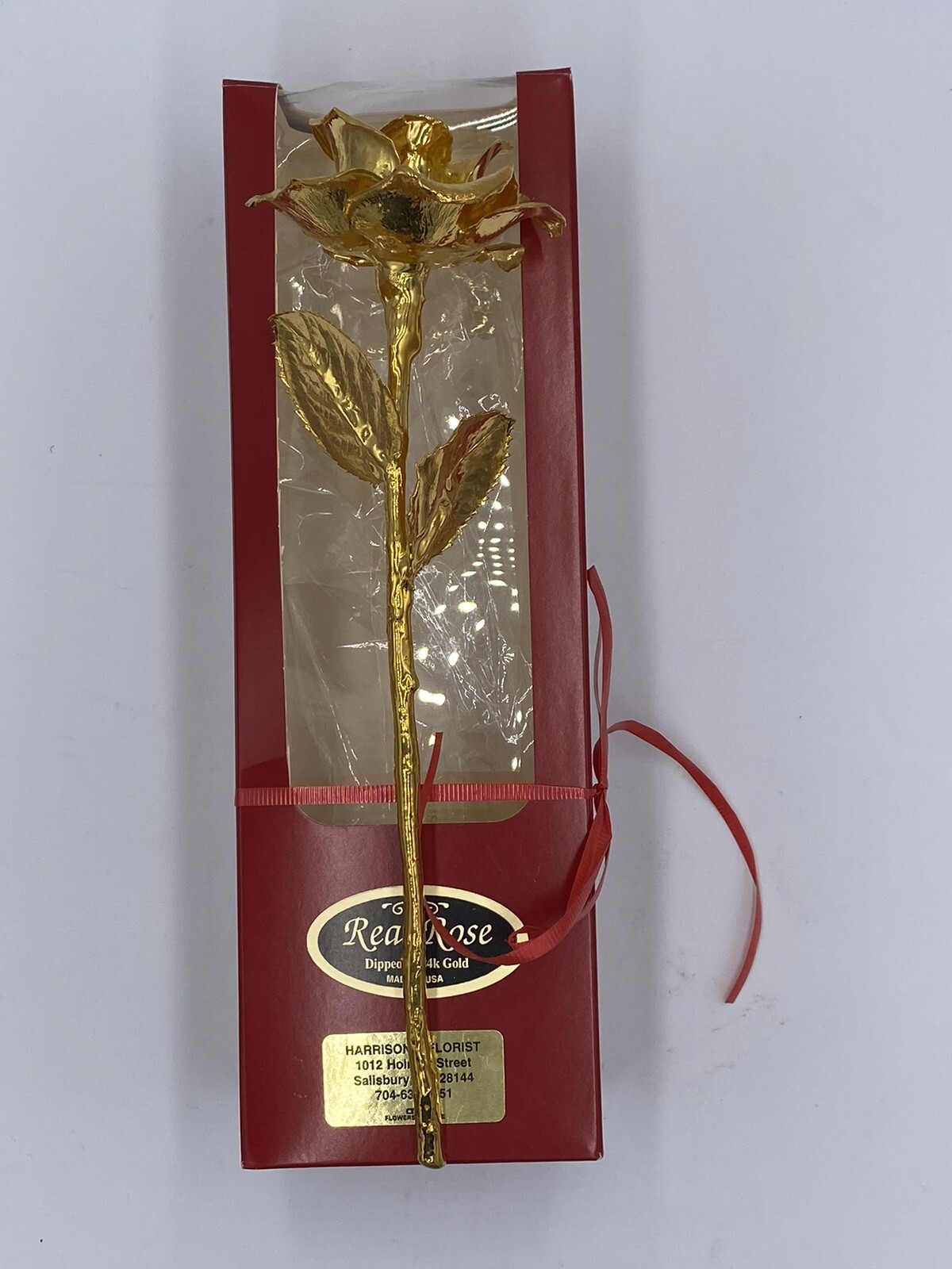 REAL ROSE ONE OF A KIND Dipped 24 K Gold Valentines Sweetheart Love