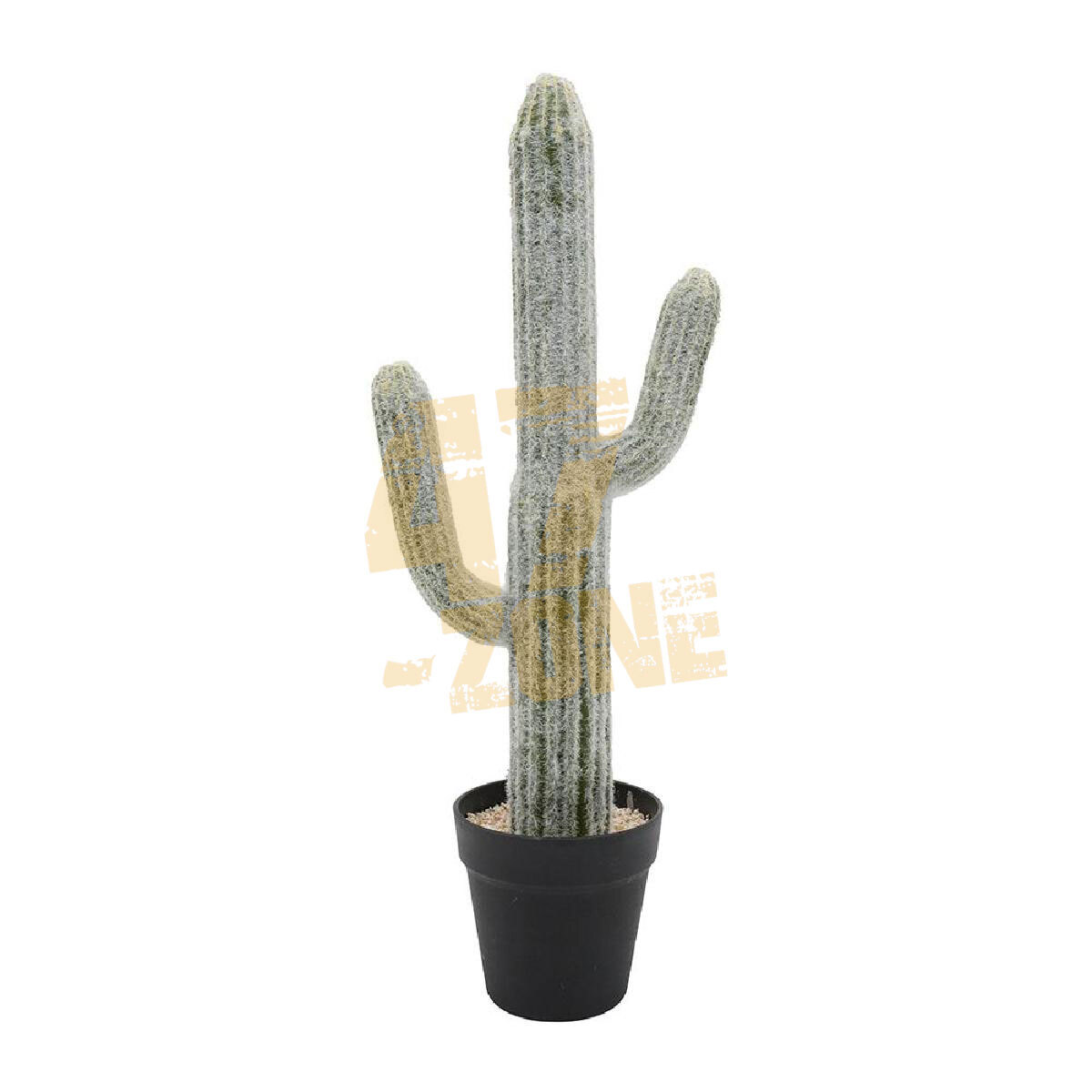 Potted Faux Saguaro Cactus Green Black Botanical Artifical Indoor Outdoor Garden