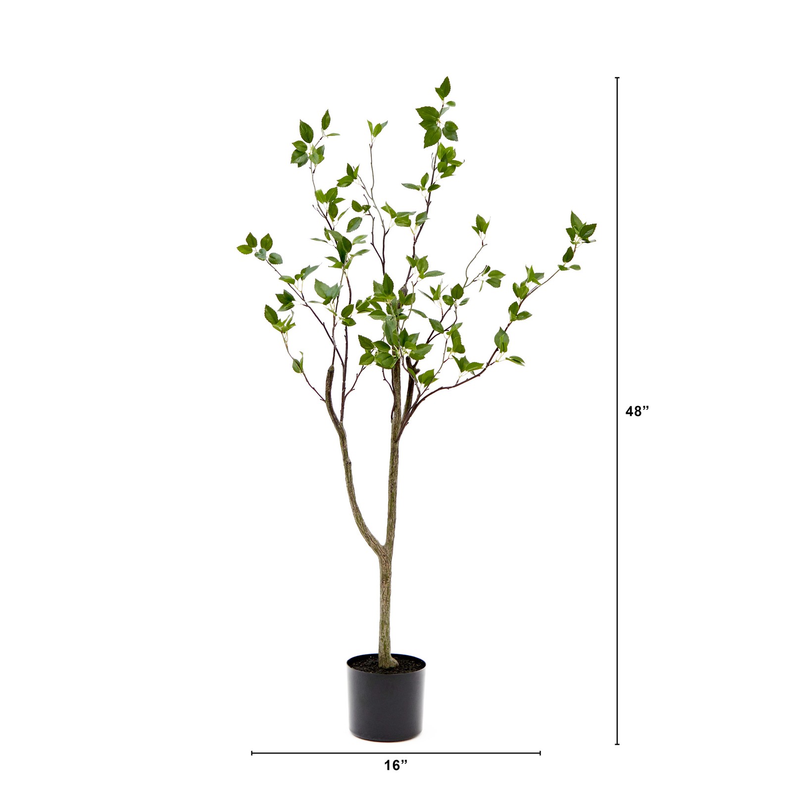 Nearly Natural 4ft Minimalist Citrus Artificial Tree in Green
