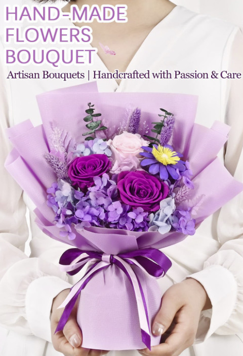 Preserved Flowers for Delivery Prime Forever Flowers Bouquet with Bear Flower Gi