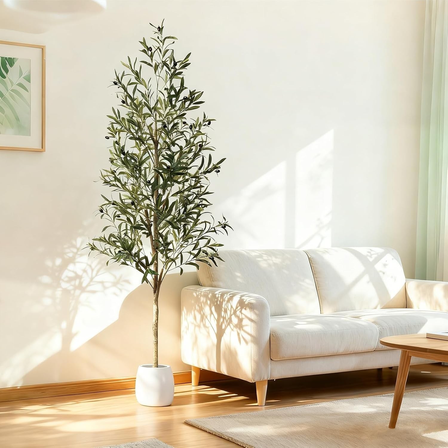 6ft Faux Olive Tree, Artificial Olive Tree Indoor, High Imitation Silk Plant …