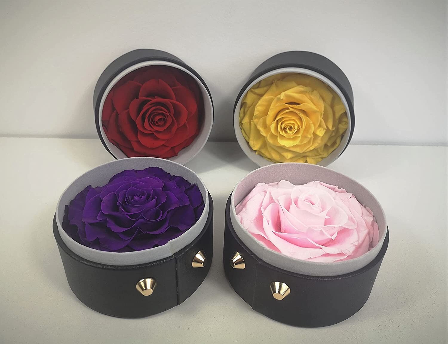 Premium Preserved Rose Large Forever Roses in Leather Gift Box Real Flowers Gift