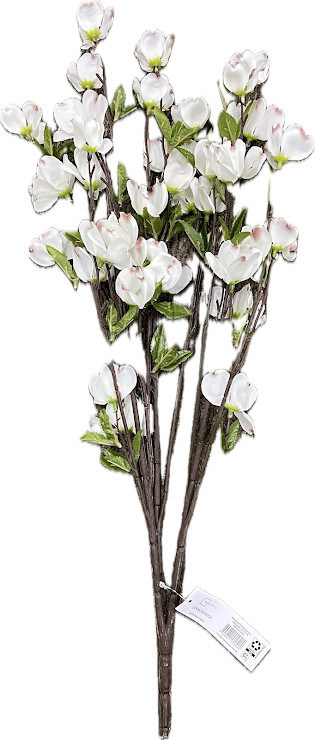 New Spring/Summer DAINTY WHITE DOGWOOD FLOWER Spray Bush 16″ set of 12