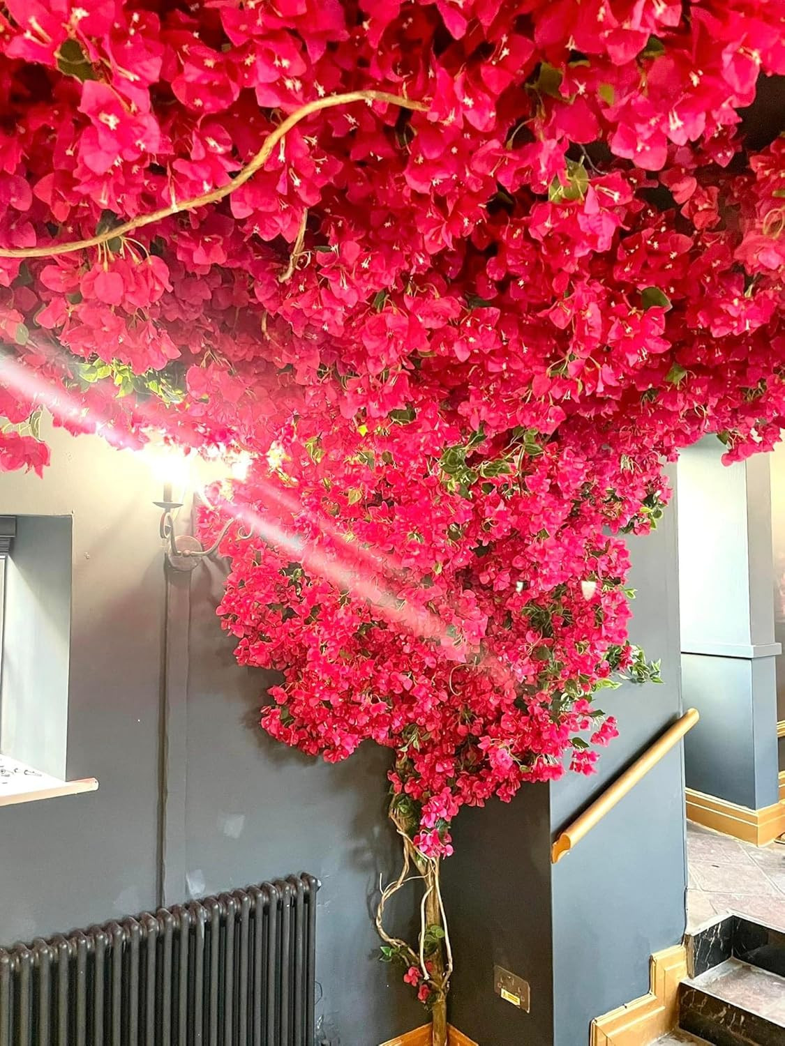 Fuchsia 80-Pack Silk Bougainvillea Stems for Weddings & Events – 45 Inches