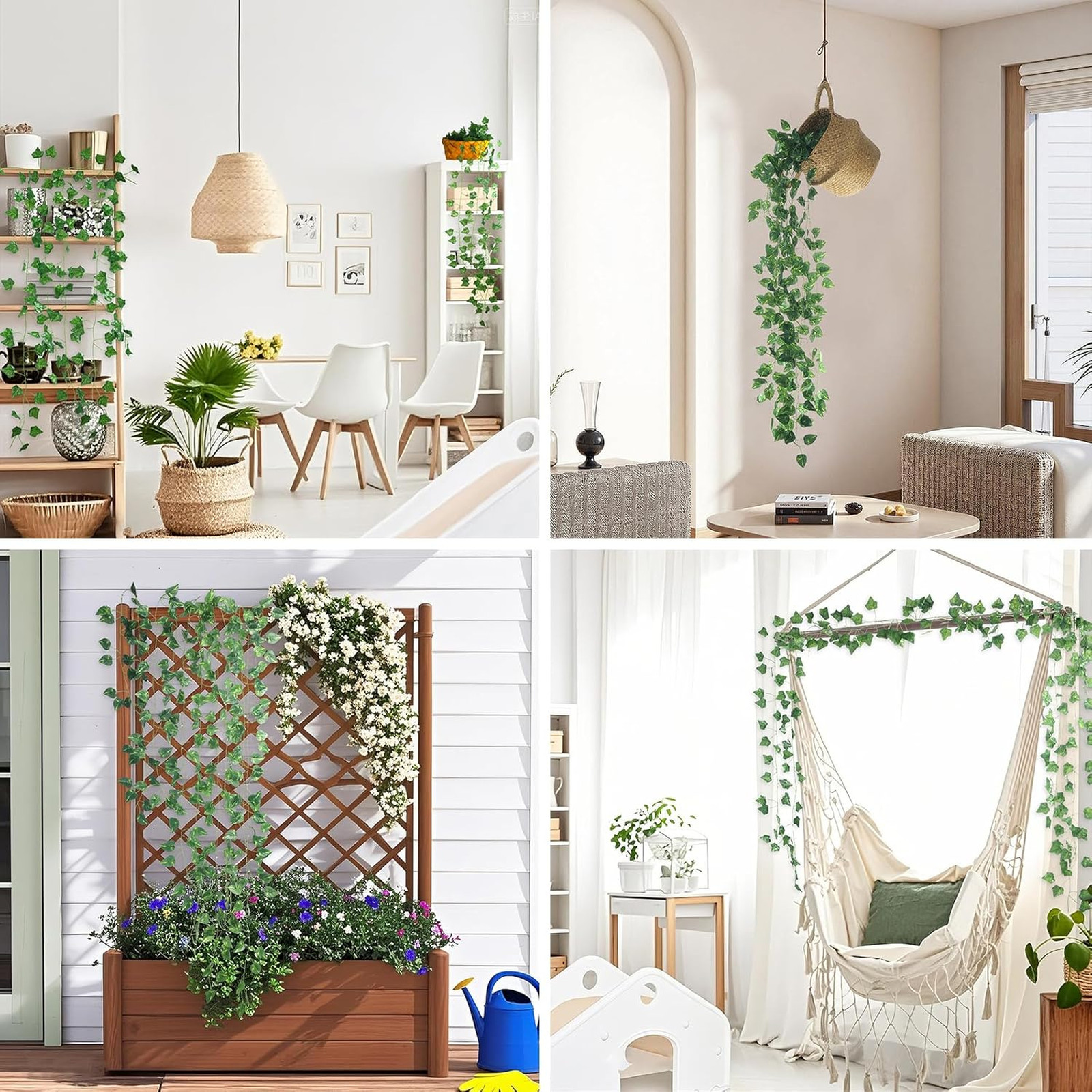 Artificial Ivy Garland 12 Pack 93.6 Feet Faux Vines for Wall Decor Bedroom