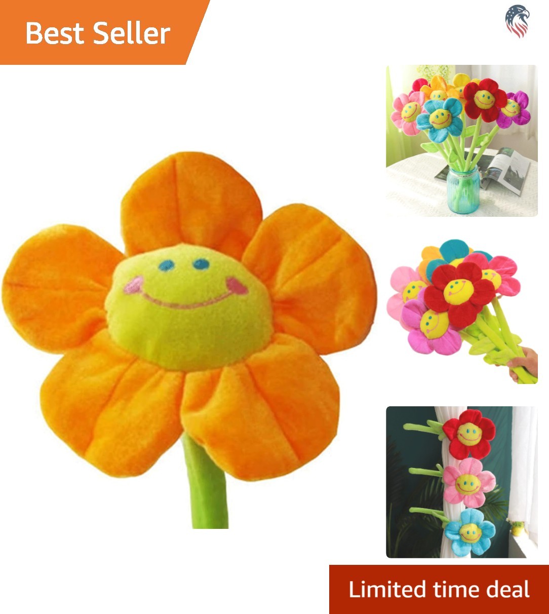 18-Inch Artificial Sunflower with Bendable Stems – Perfect for Weddings & Events