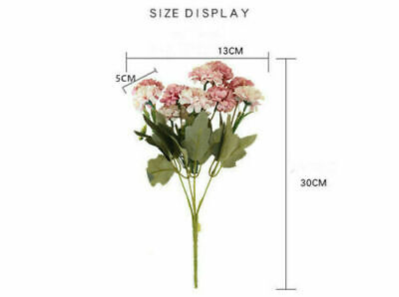10 Heads Artificial Hydrangea Flowers Silk Bouquet Party Wedding Home Xmas Decor