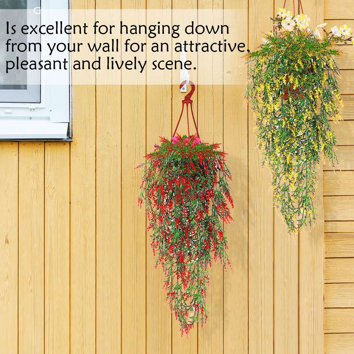 Artificial Flower Hanging Lavender Vine Rattan Fake Plant Garden Home Decor DIY