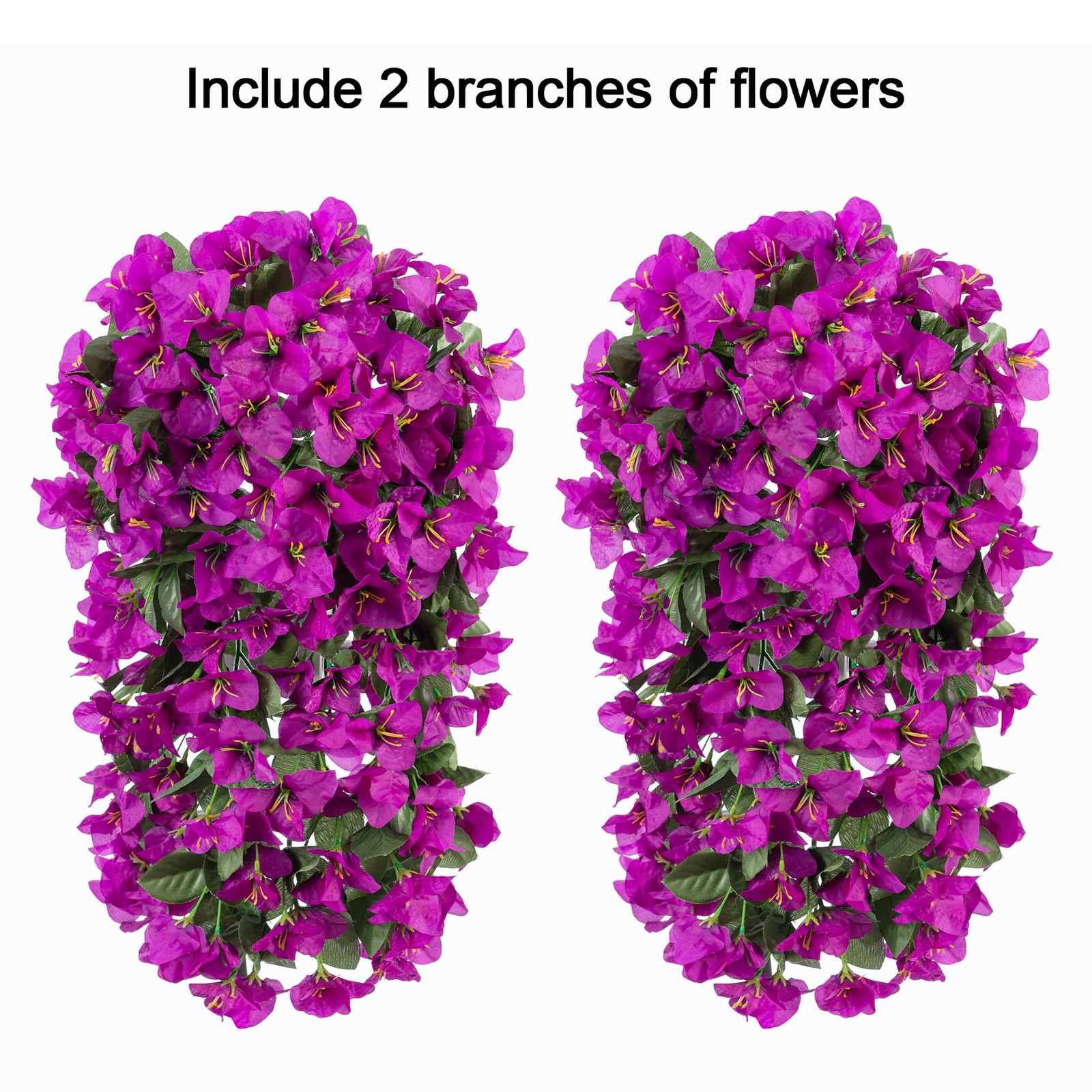 HyeFlora Bougainvillea Artificial Hanging Flowers Plants for Outdoors Decorat…