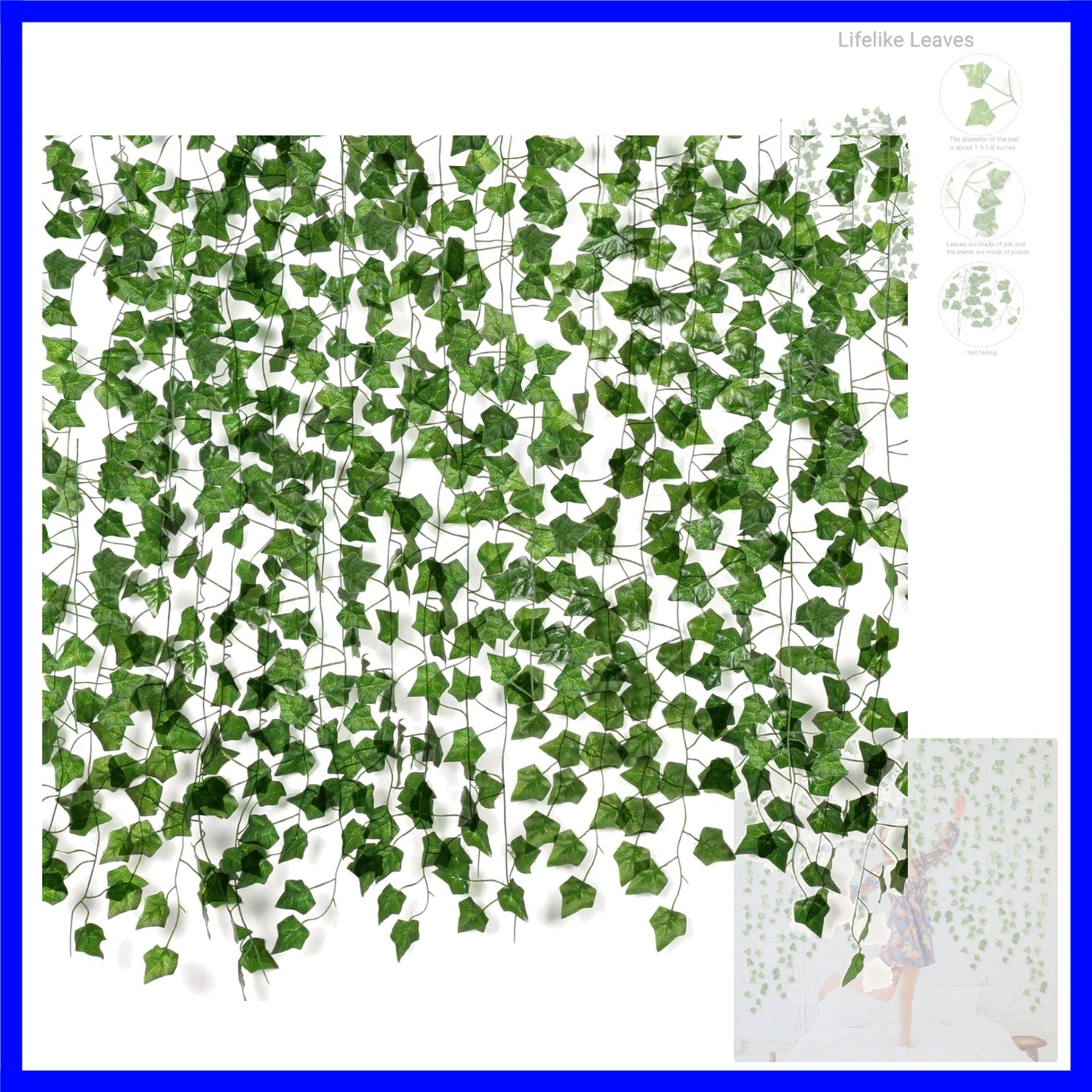 Fake Vines for Room Decor Aesthetic Artificial Plant Ivy Leaves Hanging Green…