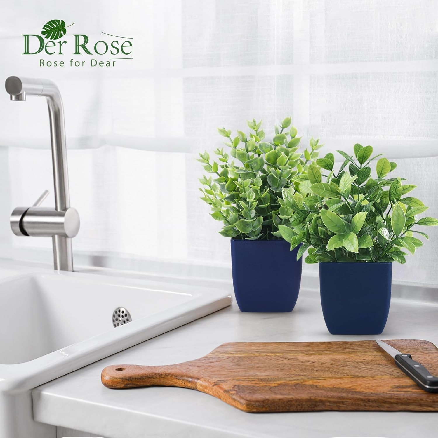 4 Pack Small Fake Plants Artificial Plants Indoor Office Desk Accessories for Ae