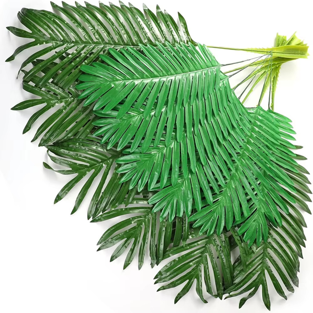 63cm 10pcs Artificial Palm phoenix Tree Branch Leaf Frond Home Patio Sago