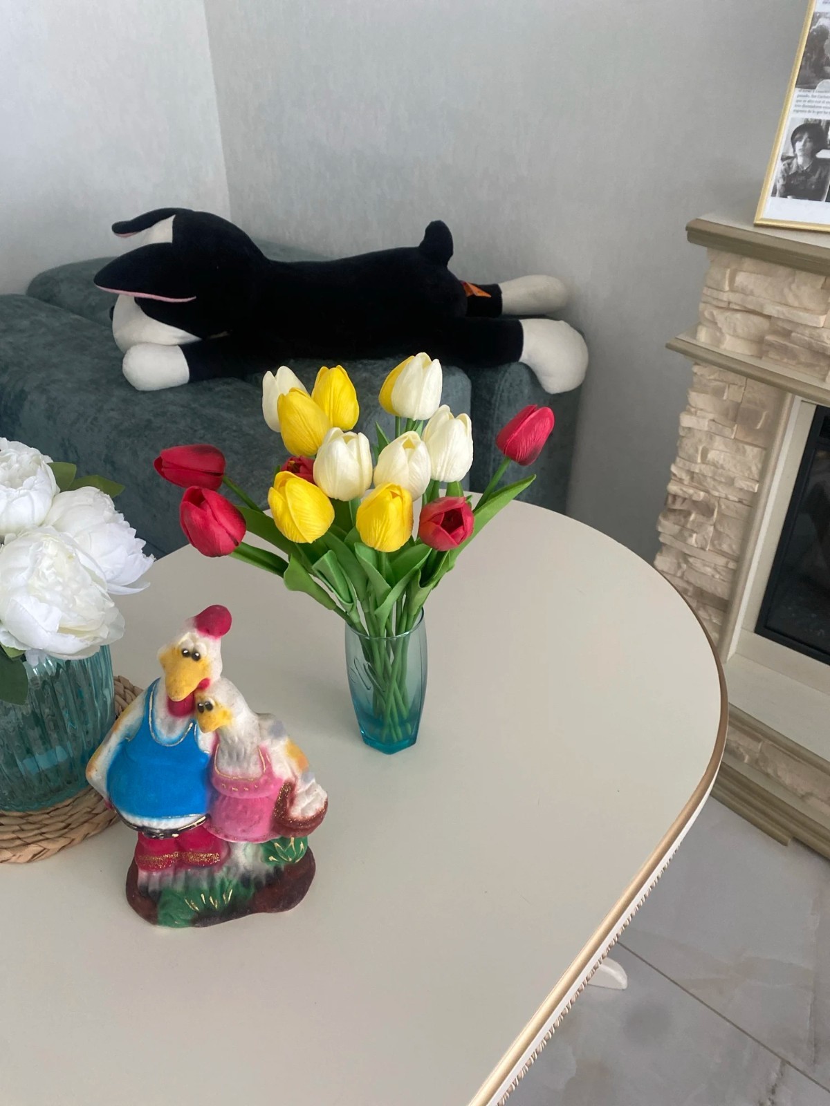 3/5PCS Real Touch Tulip Bouquet Artificial Flowers Wedding Home Decor Gift