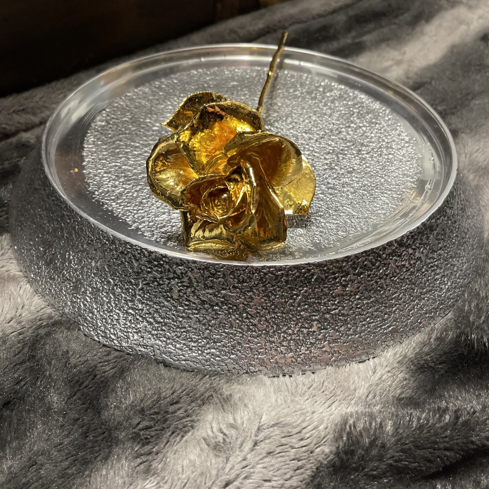 Real Rose Preserved And Dipped Completely In 24Kt. Gold