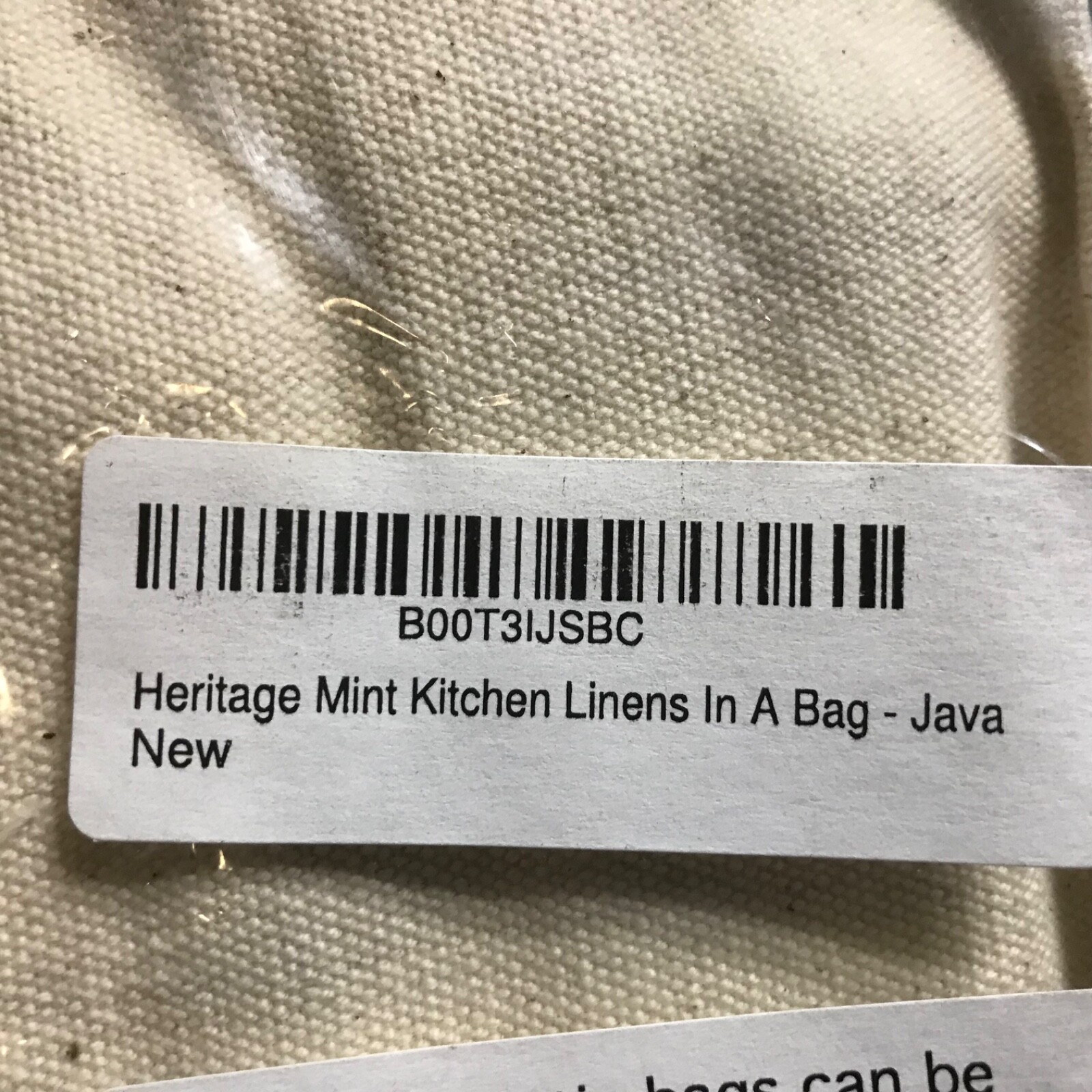 Heritage mint kitchens linens in a bag color java