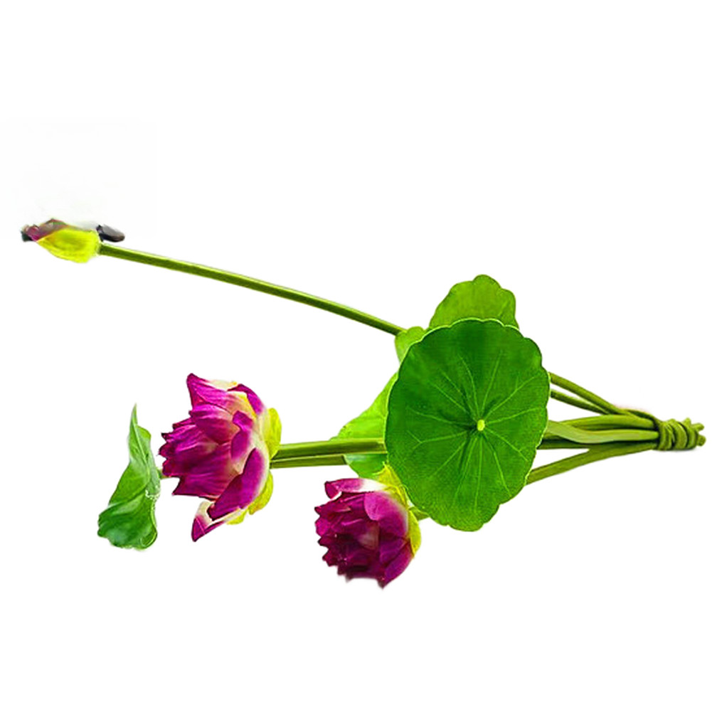 Fake Water Lily Lotus 26cm Artificial Flower Silk PP for Wedding Tabletop